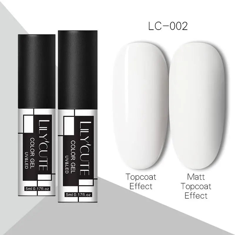 LILYCUTE 5ml Metallic Gold & Silver Mirror Liner Gel - Super Bright French Nail Art