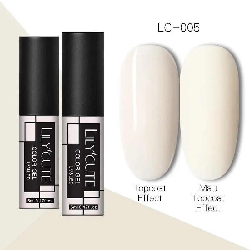LILYCUTE 5ml Metallic Gold & Silver Mirror Liner Gel - Super Bright French Nail Art