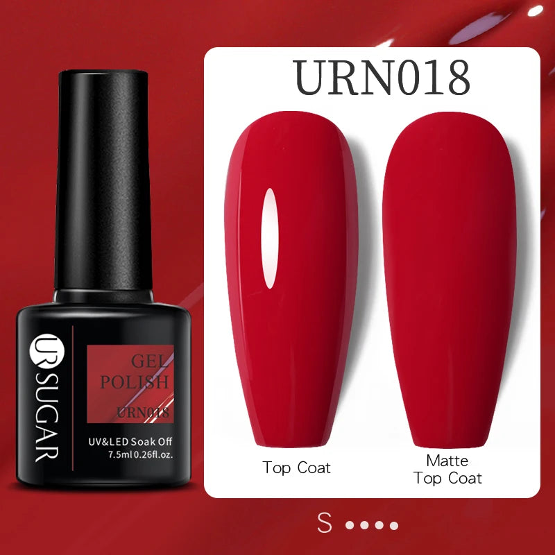 UR SUGAR 7.5ml Reflective Glitter Gel Polish - Pink Sequins UV Soak-Off Semi-Permanent