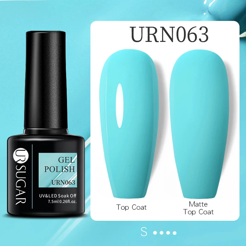 UR SUGAR 7.5ml Reflective Glitter Gel Polish - Pink Sequins UV Soak-Off Semi-Permanent