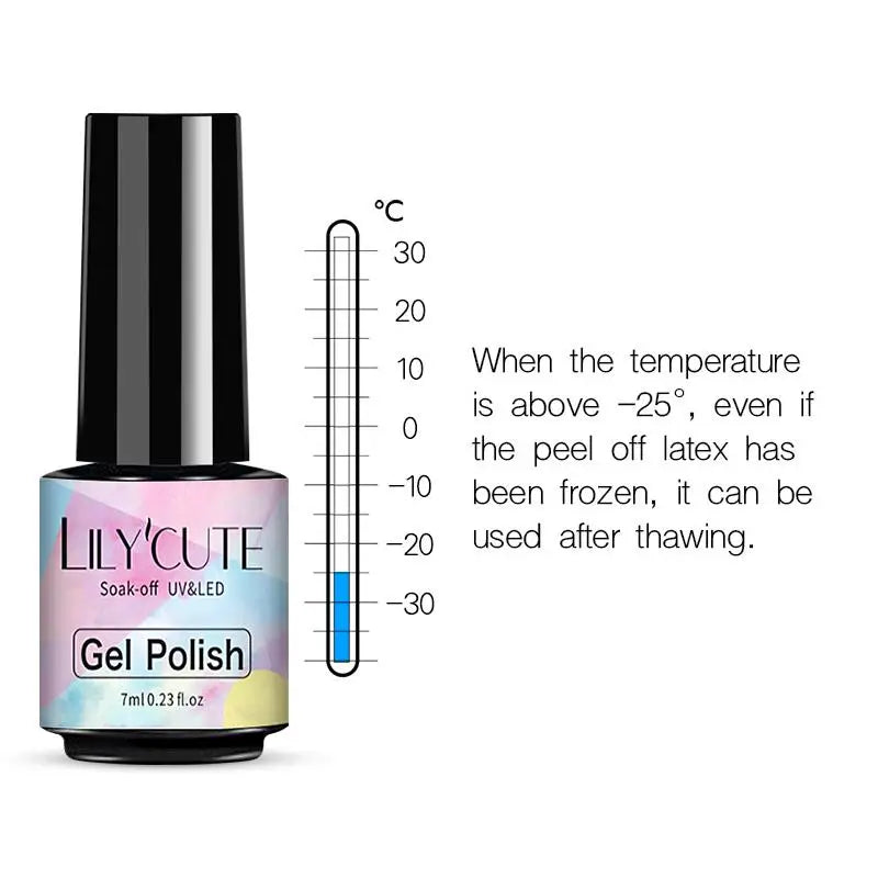 LILYCUTE Peel-Off Latex Liquid Tape - Anti-Overflow Nail Polish Protection Glue