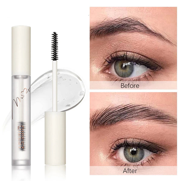 QIBEST Transparent Eyebrow Gel Wax - 3D Brush Brow Styling Soap, Long-Lasting