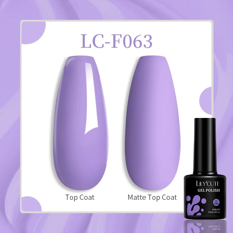 LILYCUTE 7ml Jelly Amber Dark Bloom Leopard Gel Polish - Semi-Permanent UV Nail Art