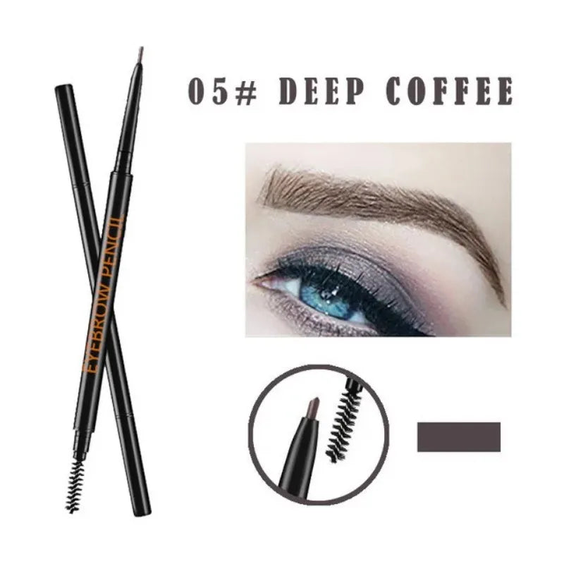 1.5mm Ultra-Fine Double-Head Eyebrow Pencil - Auto-Rotation Waterproof Natural