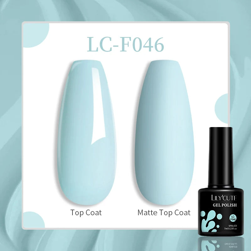 LILYCUTE 7ml Jelly Amber Dark Bloom Leopard Gel Polish - Semi-Permanent UV Nail Art