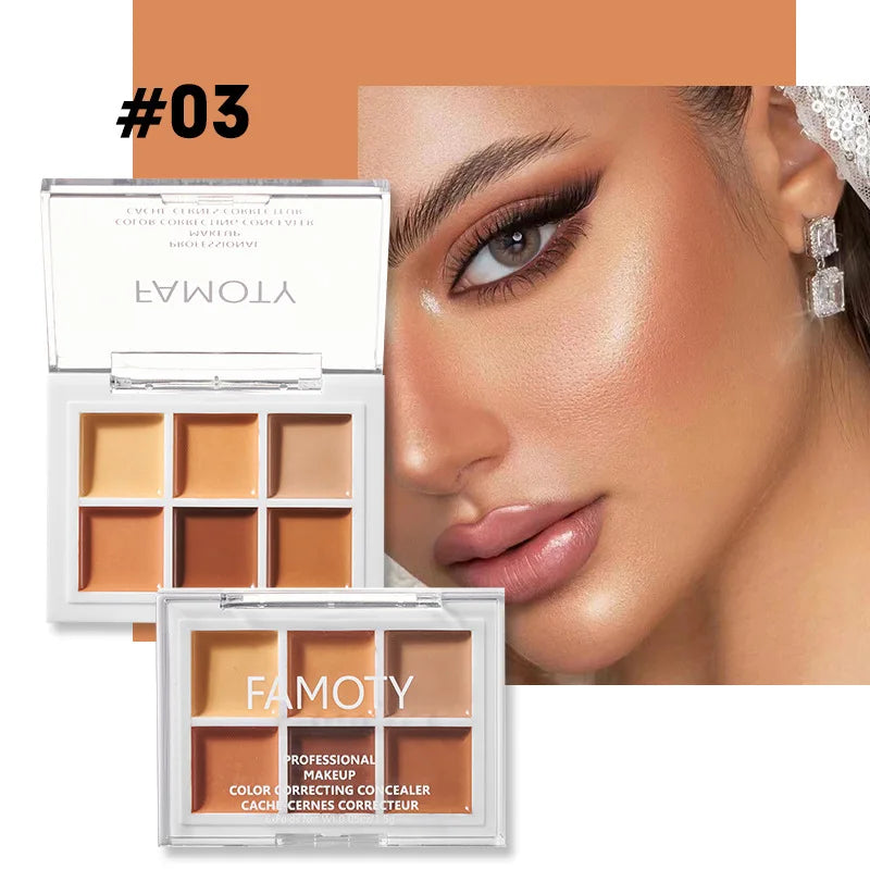 Moisturizing Multicolor Concealer Palette - Full Coverage Cream for Dark Circles & Acne