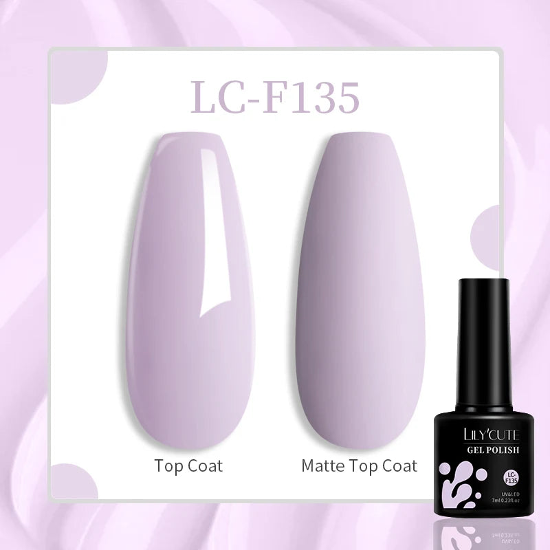 LILYCUTE 7ml Jelly Amber Dark Bloom Leopard Gel Polish - Semi-Permanent UV Nail Art