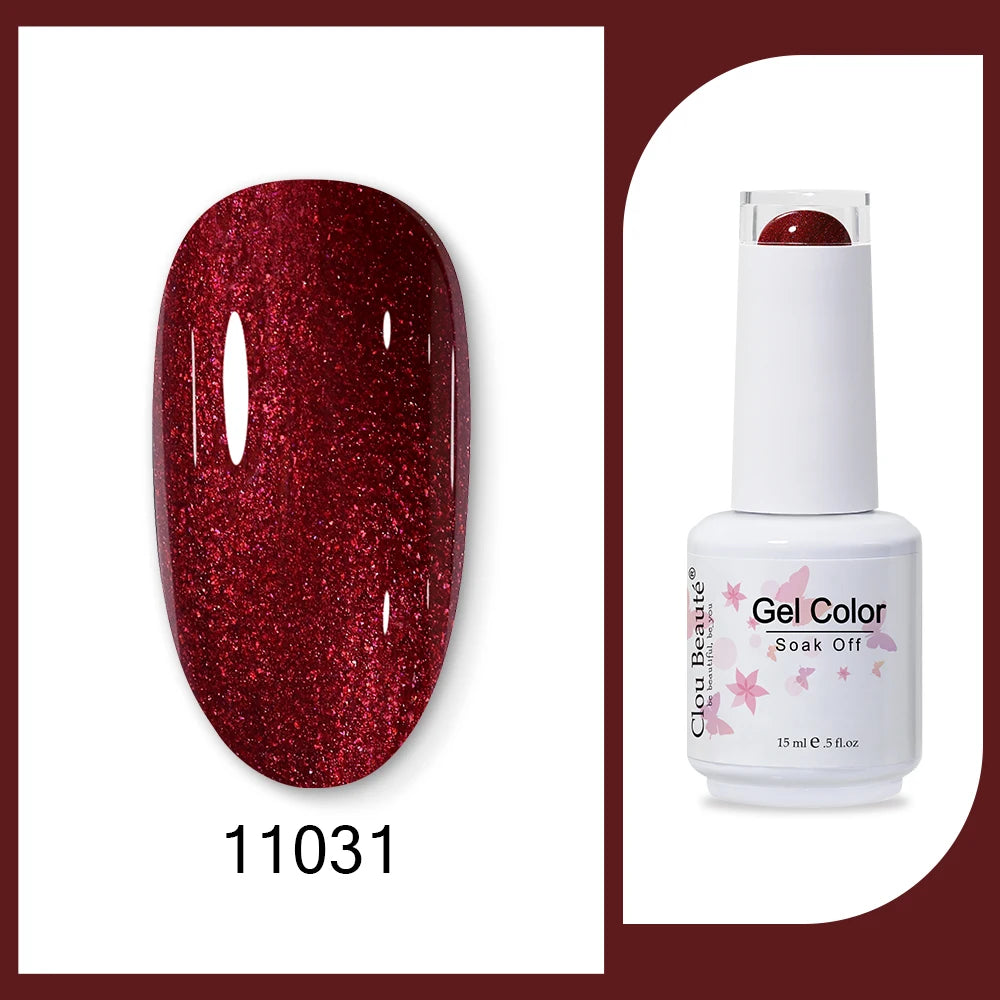 Clou Beaute 15ml HEMA & TPO Free Gel Polish - Army Green Organic Semi-Permanent Nail Art