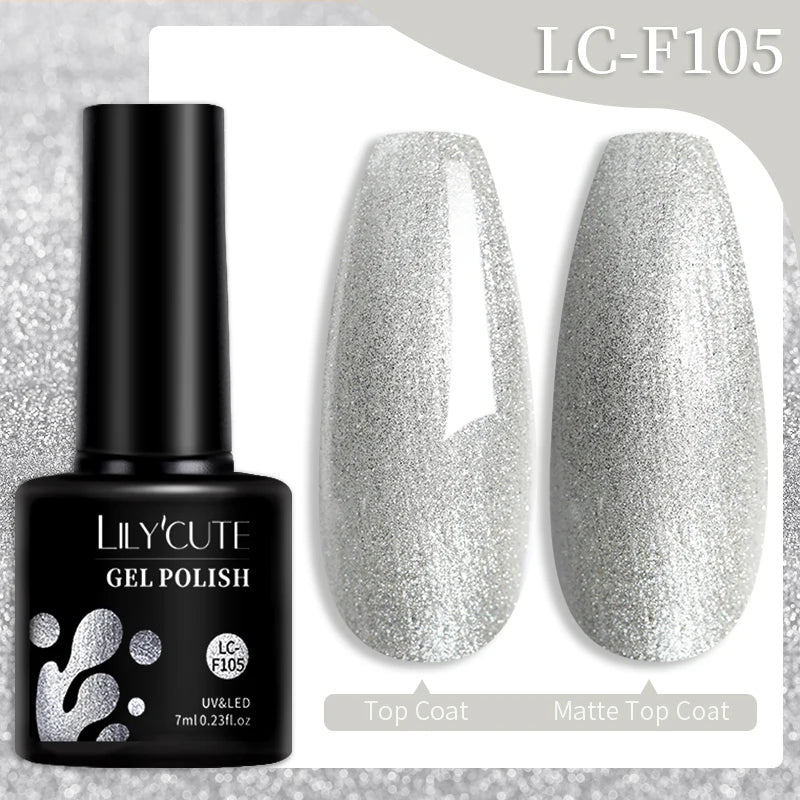 LILYCUTE 9D Cat Eye Magnetic Gel Polish 7ml - Iridescent UV/LED Soak-Off Nail Art