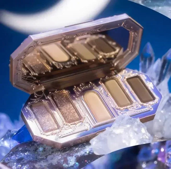 Flower Knows Moonlight Mermaid 8-Color Eyeshadow Palette - Matte, Shimmer & Glitter