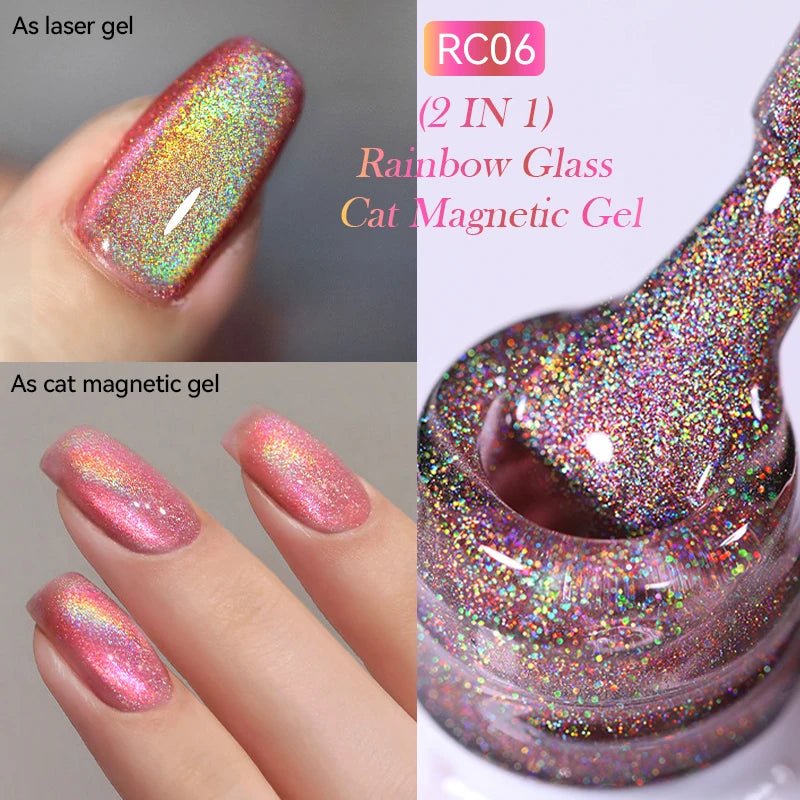 LILYCUTE 9D Cat Eye Magnetic Gel Polish 7ml - Iridescent UV/LED Soak-Off Nail Art