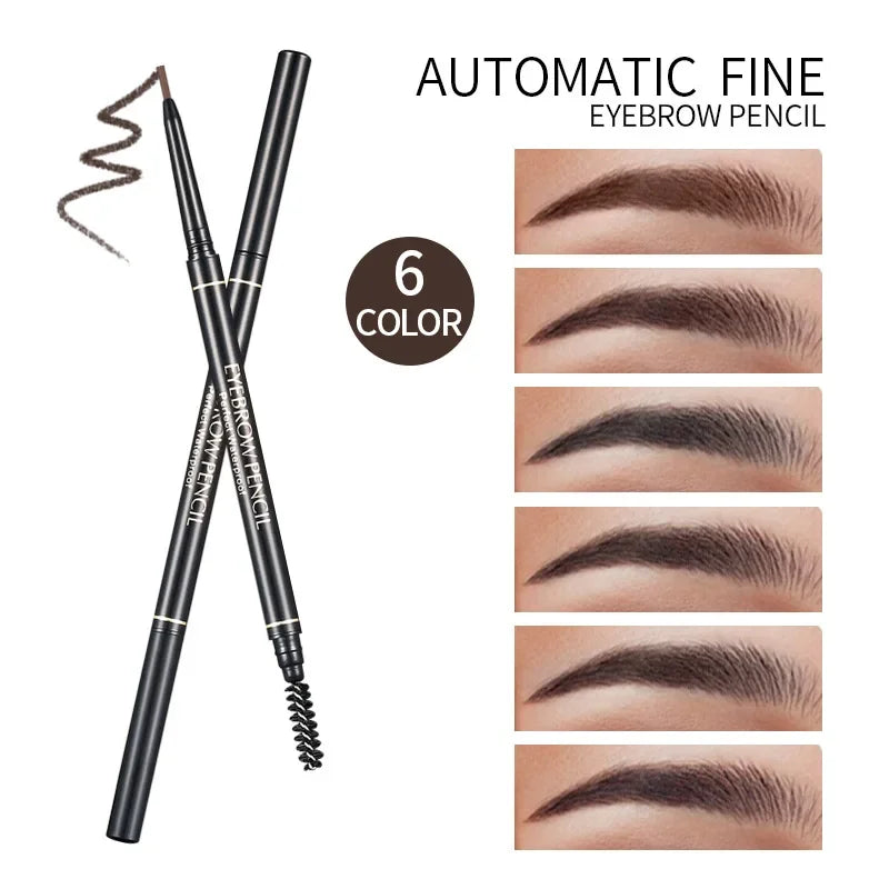 1.5mm Ultra-Fine Double-Head Eyebrow Pencil - Auto-Rotation Waterproof Natural