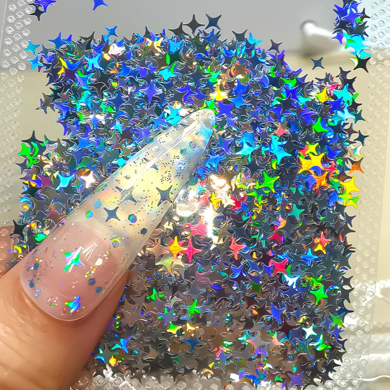 2g Holographic Nail Art Glitter Sequins - Laser Star Butterfly AB Paillette DIY Decorations