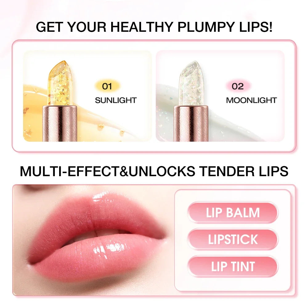 O.TWO.O Colour-Changing Lip Balm - Long-Lasting Moisturizing Waterproof Non-Sticky Tint