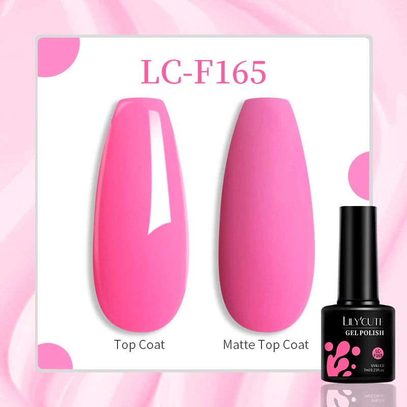 LILYCUTE 7ml Jelly Amber Dark Bloom Leopard Gel Polish - Semi-Permanent UV Nail Art