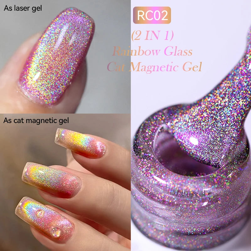 LILYCUTE 9D Cat Eye Magnetic Gel Polish 7ml - Iridescent UV/LED Soak-Off Nail Art