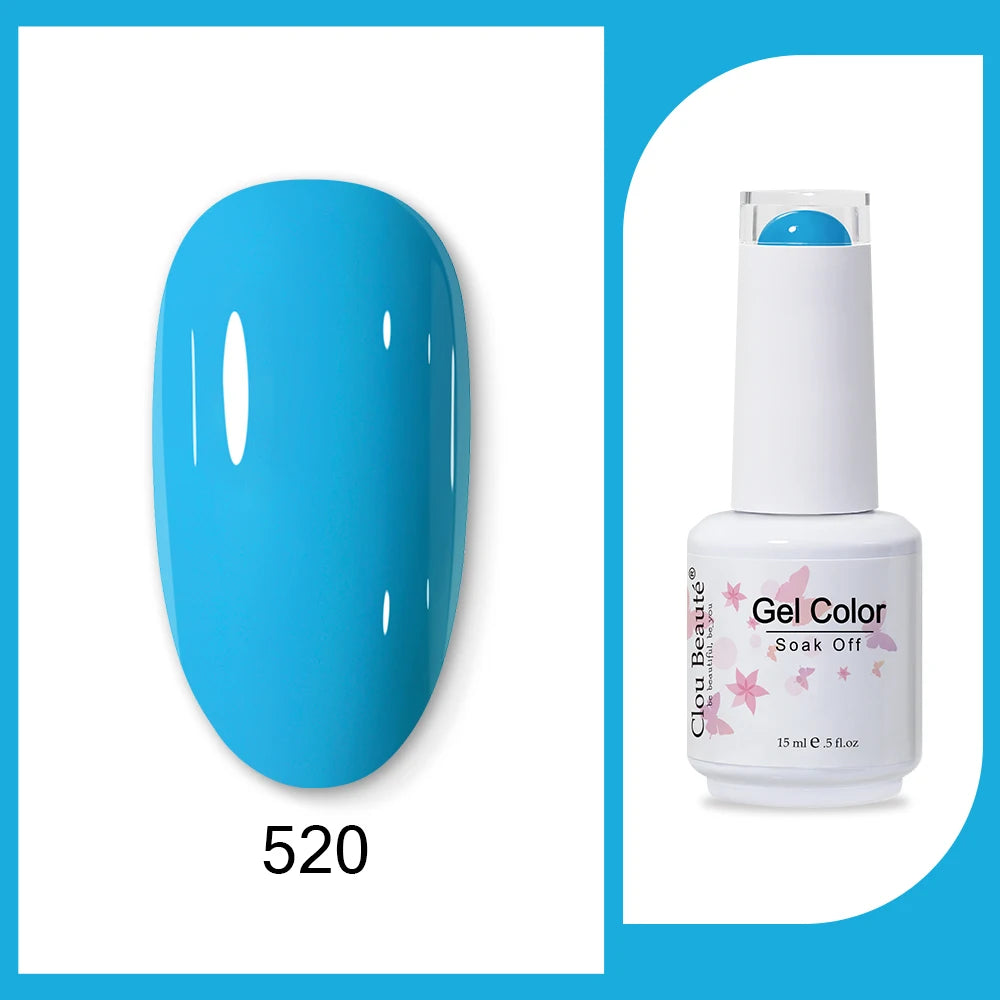 Clou Beaute 15ml HEMA & TPO Free Gel Polish - Army Green Organic Semi-Permanent Nail Art