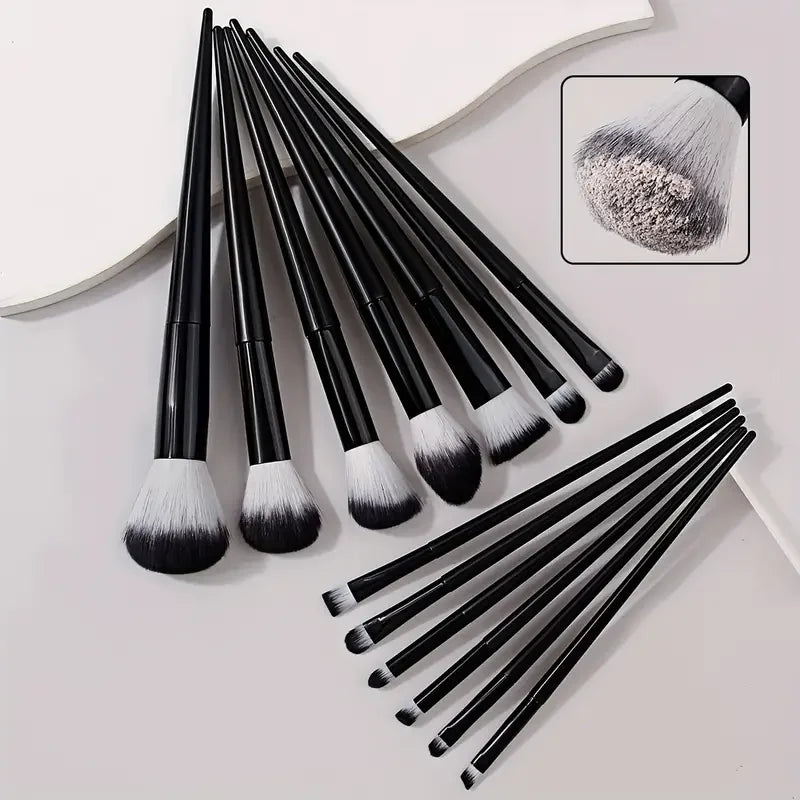 ZSRUNHUI 13-Piece Makeup Brush Set - Soft Fluffy Face & Eye Brushes for Foundation, Blush & Highlight