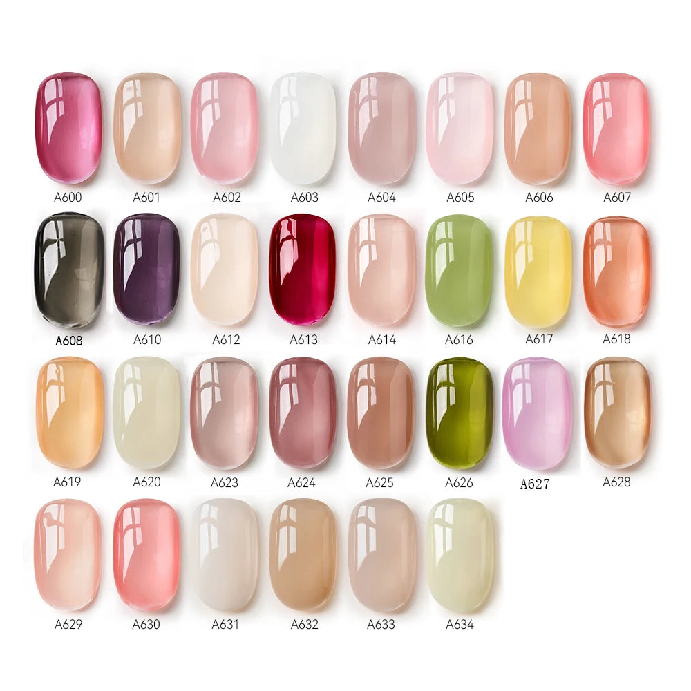 MAYCHAO 7.3ml Transparent Jelly Nude Gel Nail Polish - CPNP Certified UV/LED Soak-Off