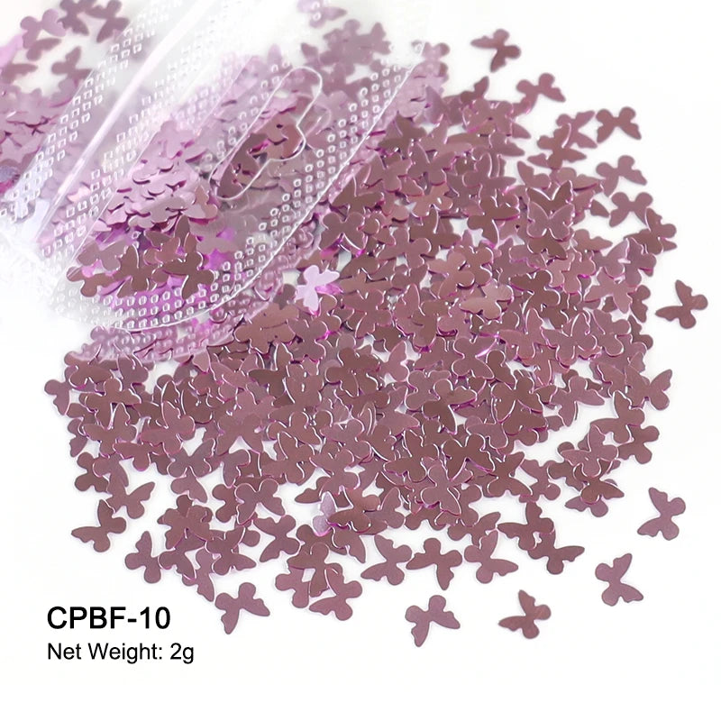 2g Holographic Nail Art Glitter Sequins - Laser Star Butterfly AB Paillette DIY Decorations