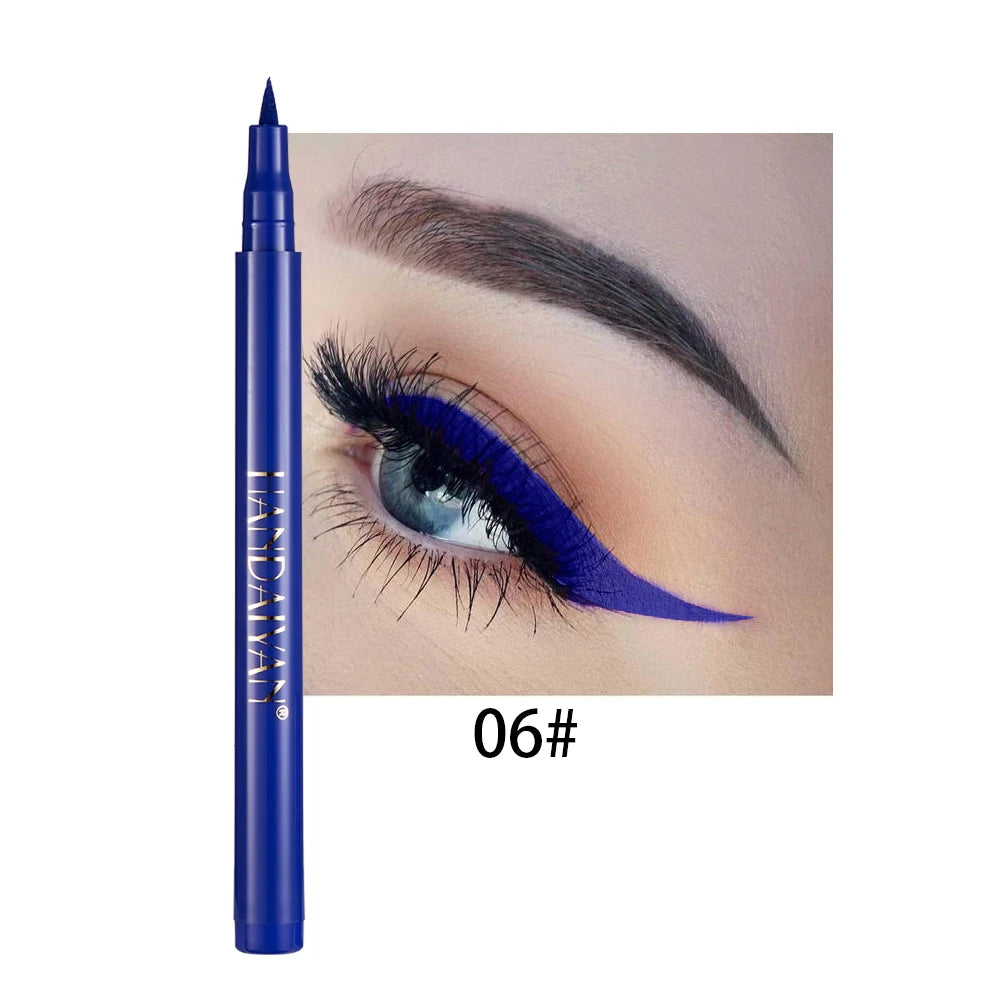 Rainbow Colorful Liquid Eyeliner Pen Set - Waterproof Matte, Long-Lasting