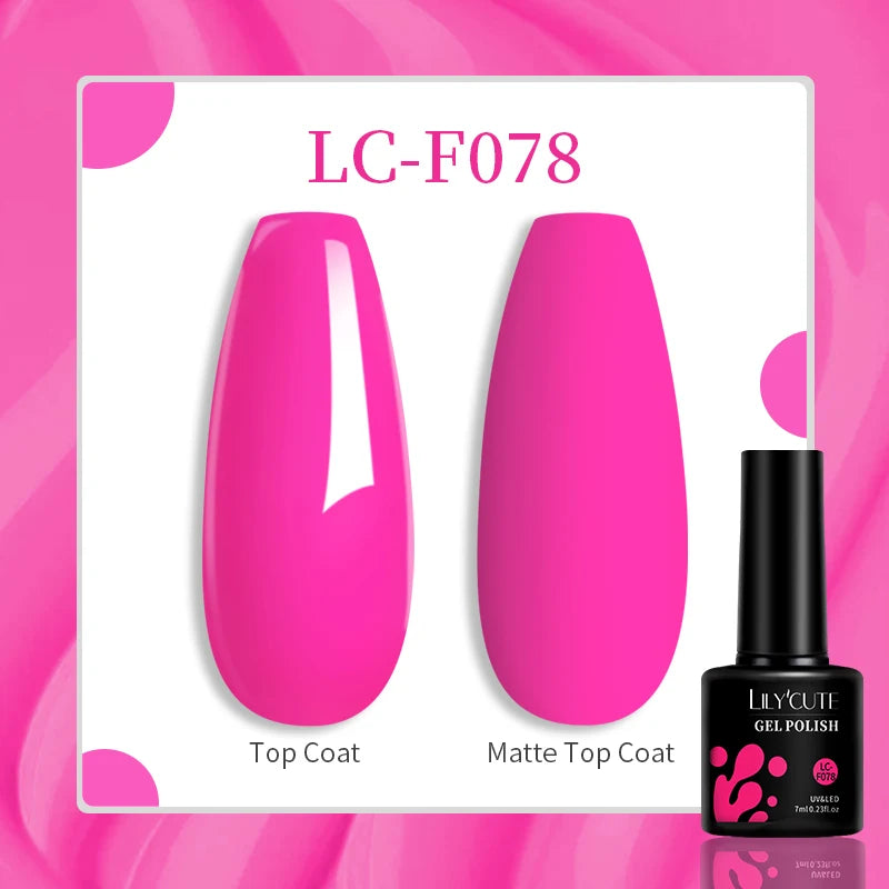 LILYCUTE 7ml Jelly Amber Dark Bloom Leopard Gel Polish - Semi-Permanent UV Nail Art