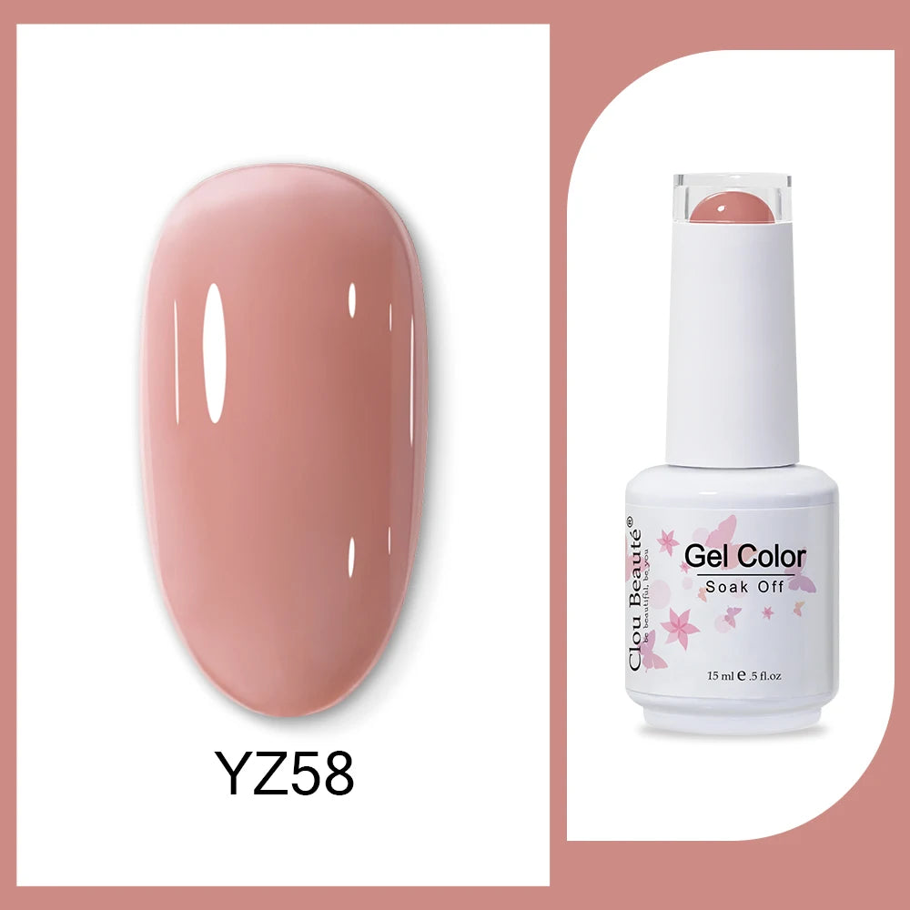 Clou Beaute 15ml HEMA & TPO Free Gel Polish - Army Green Organic Semi-Permanent Nail Art