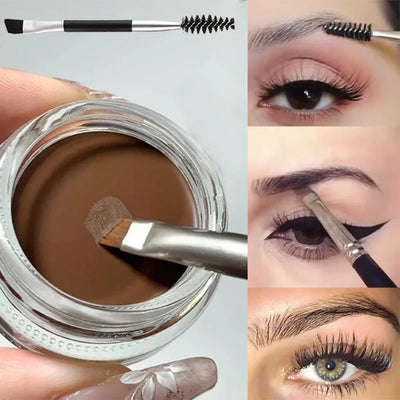 3D Wild Eyebrow Cream Gel Wax - Matte Brown & Black Natural Tint Enhancer Set