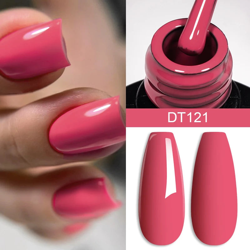 MEET ACROSS 7ml Wine Red Gel Polish - Long-Lasting French Style Nail Art Varnish