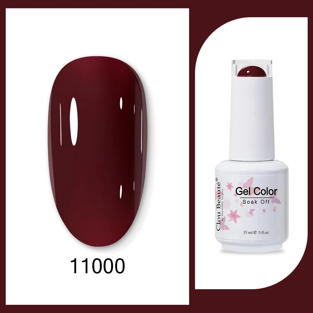 Clou Beaute 15ml HEMA & TPO Free Gel Polish - Army Green Organic Semi-Permanent Nail Art