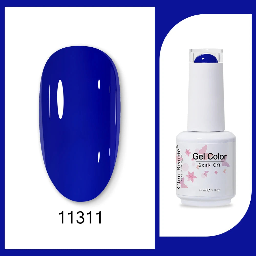 Clou Beaute 15ml HEMA & TPO Free Gel Polish - Army Green Organic Semi-Permanent Nail Art