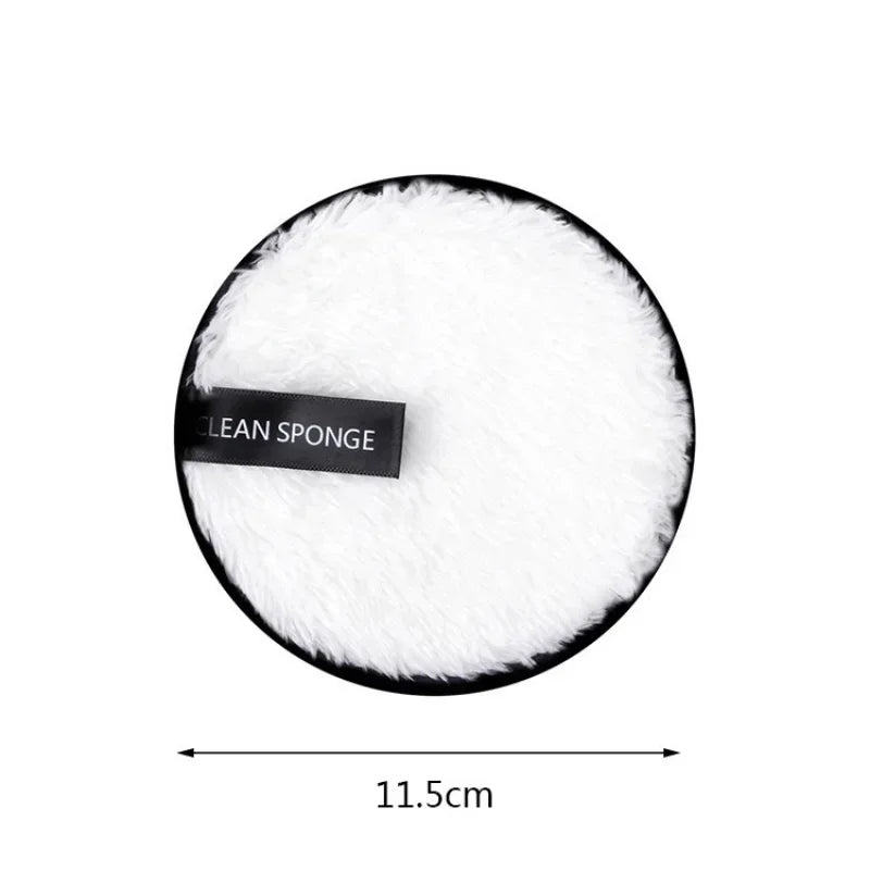 3-Piece Reusable Microfiber Makeup Remover Pads - Washable Cotton Cleansing Sponges