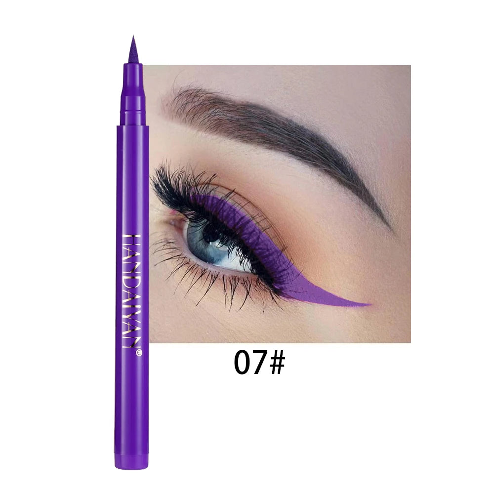 Rainbow Colorful Liquid Eyeliner Pen Set - Waterproof Matte, Long-Lasting