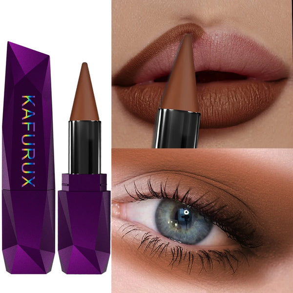 KAFURUX Waterproof Sexy Red Matte Lip Liner & Contour Tint - Non-Transfer Moisturizing