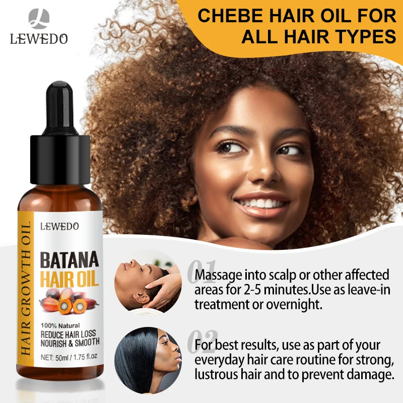 LEWEDO Naturals Pure Batana Oil - Fast Hair Growth, Anti-Hair Loss & Nourishing