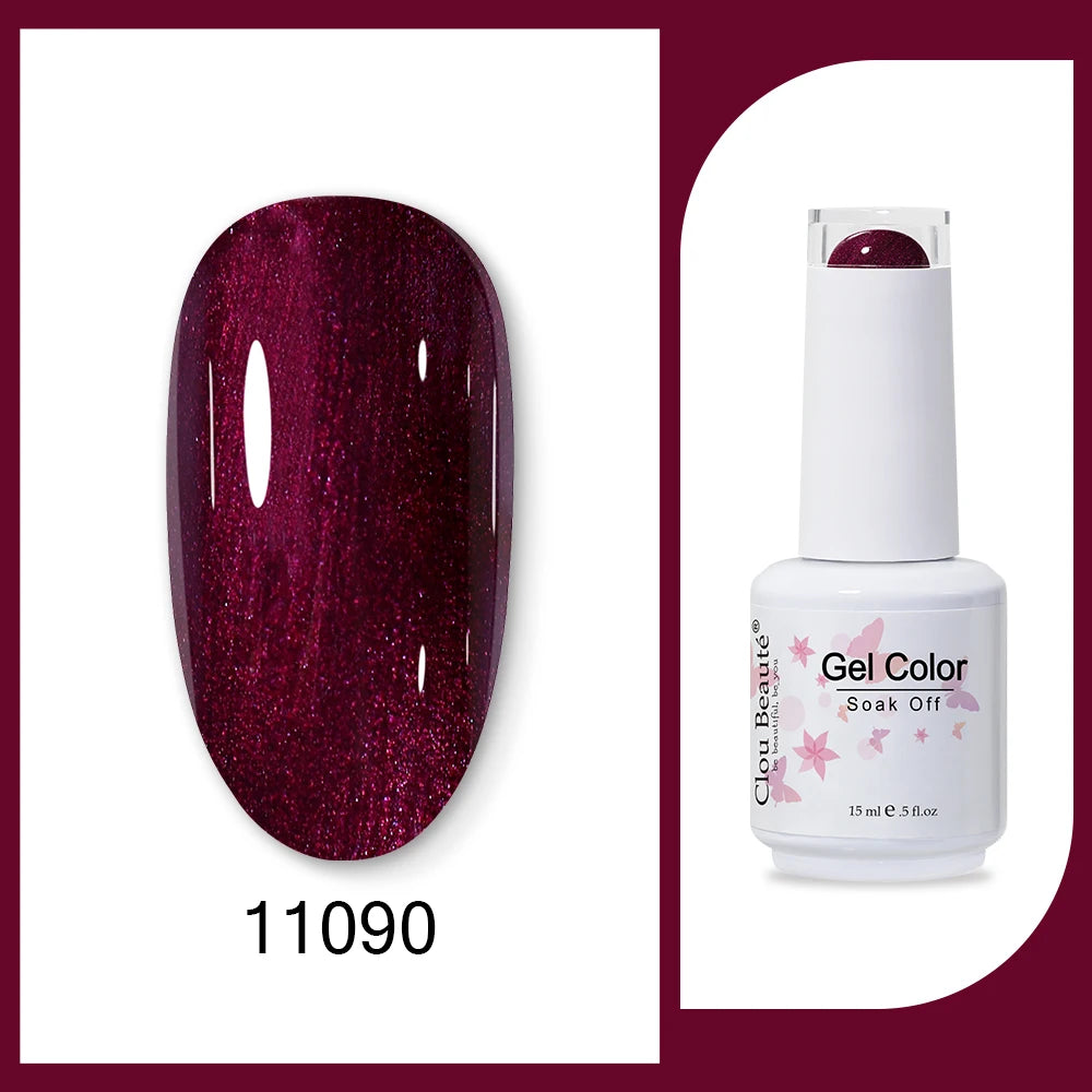 Clou Beaute 15ml HEMA & TPO Free Gel Polish - Army Green Organic Semi-Permanent Nail Art