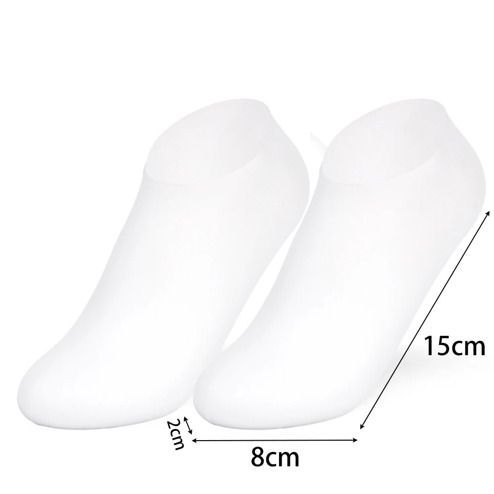 Silicone Moisturizing Foot Spa Socks - Gel Pedicure for Dry Cracked Feet