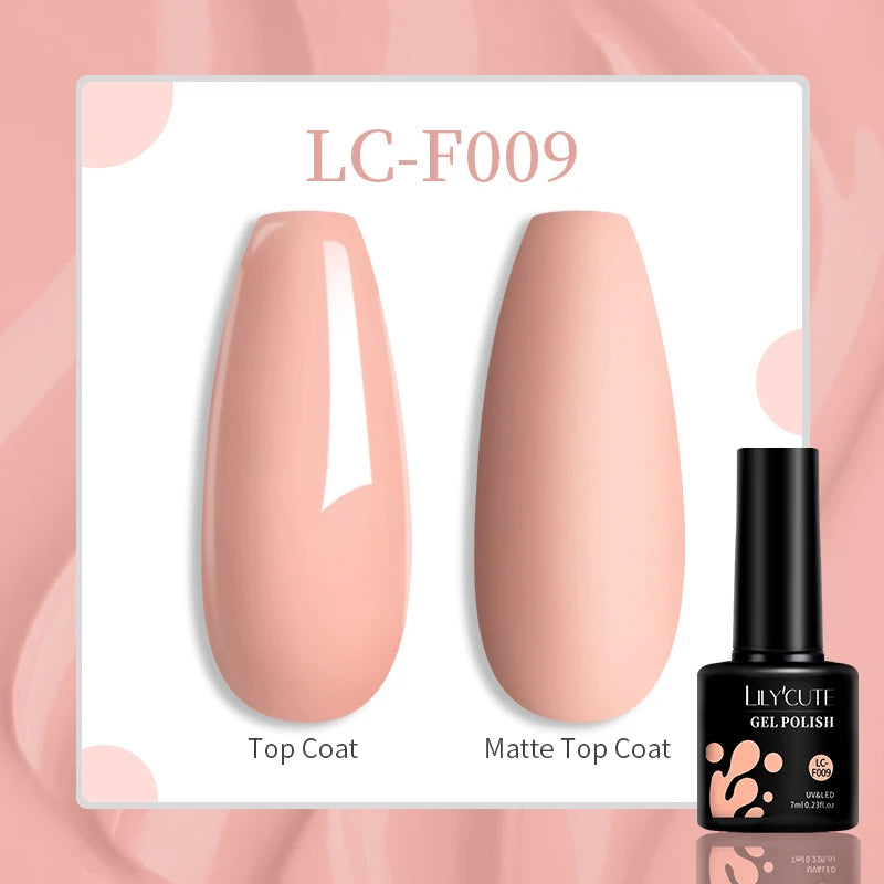 LILYCUTE 7ml Jelly Amber Dark Bloom Leopard Gel Polish - Semi-Permanent UV Nail Art