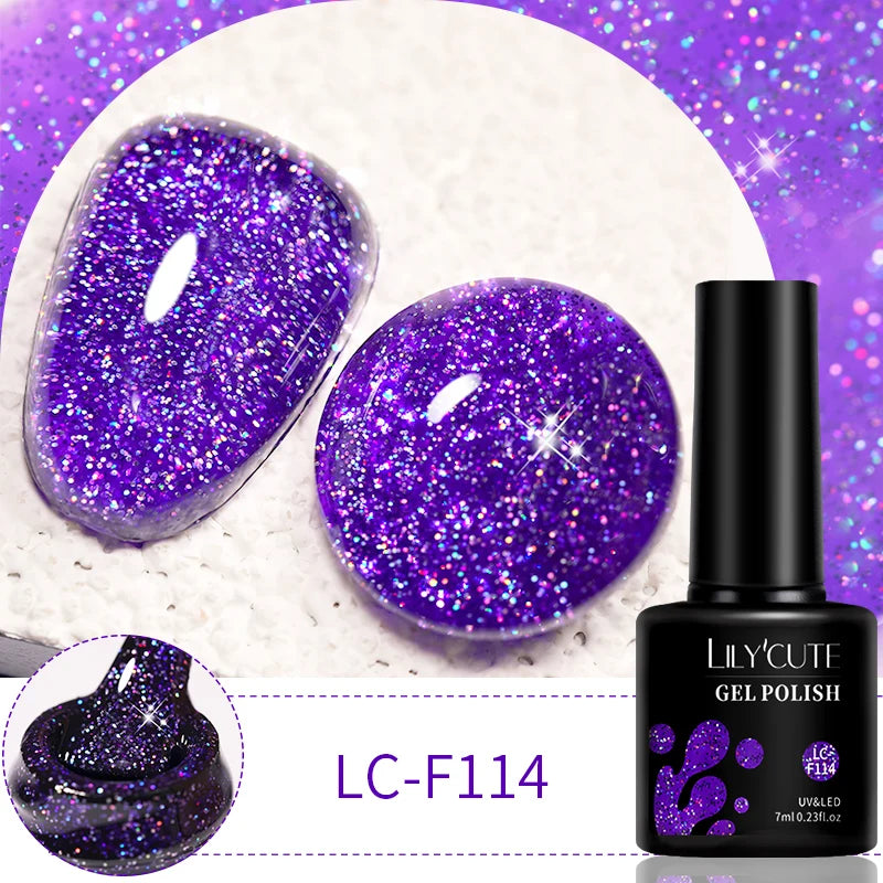 LILYCUTE 9D Cat Eye Magnetic Gel Polish 7ml - Iridescent UV/LED Soak-Off Nail Art