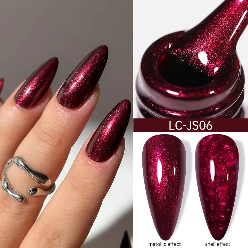 LILYCUTE 5ml Metallic Gold & Silver Mirror Liner Gel - Super Bright French Nail Art