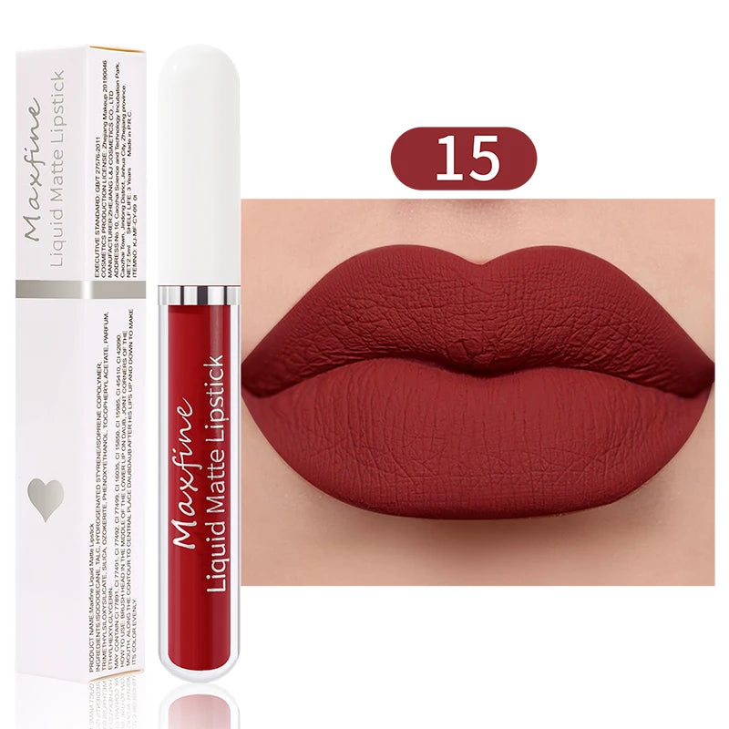 Matte Liquid Velvet Lip Glaze - Waterproof Sexy Long-Lasting Moisturizing Lipstick