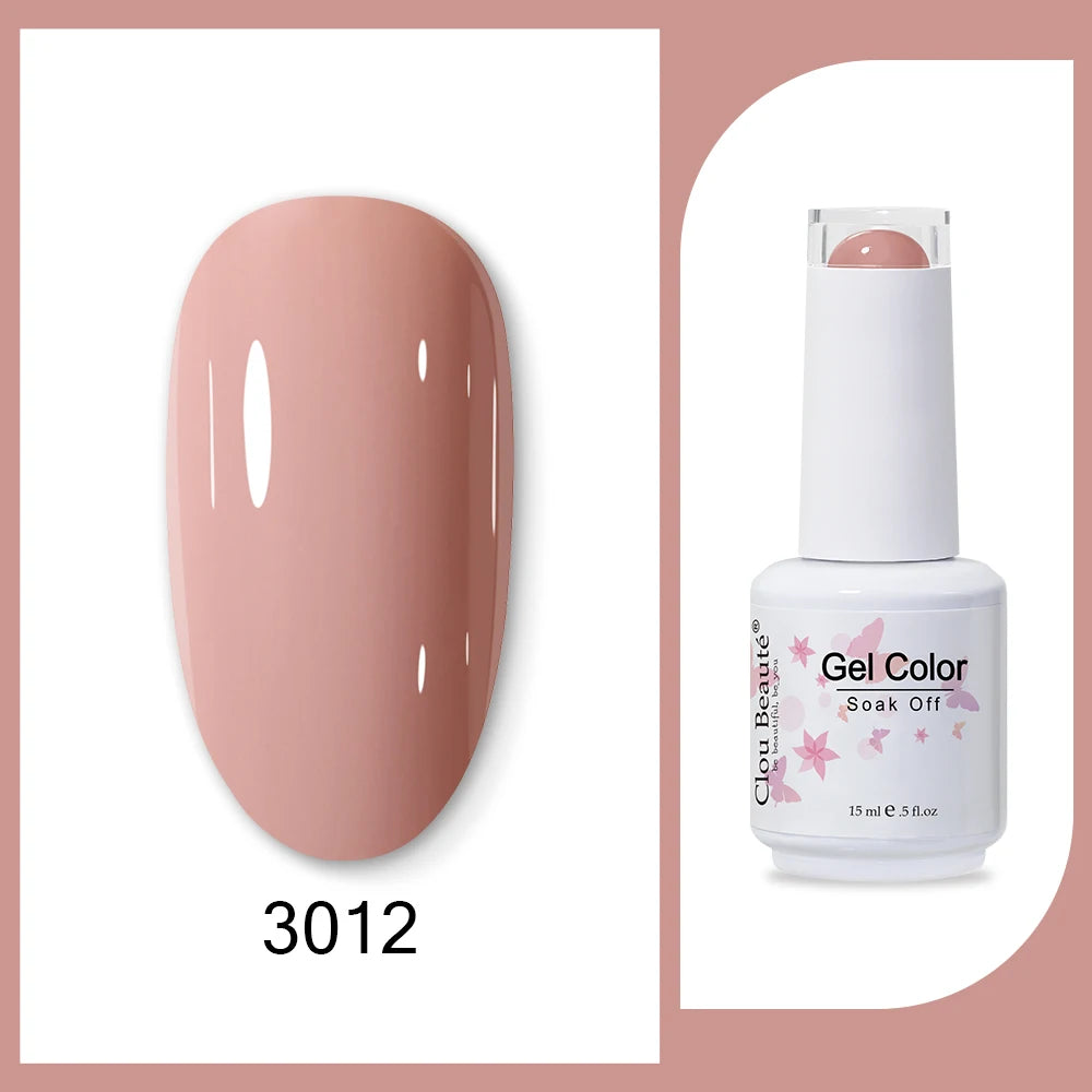 Clou Beaute 15ml HEMA & TPO Free Gel Polish - Army Green Organic Semi-Permanent Nail Art