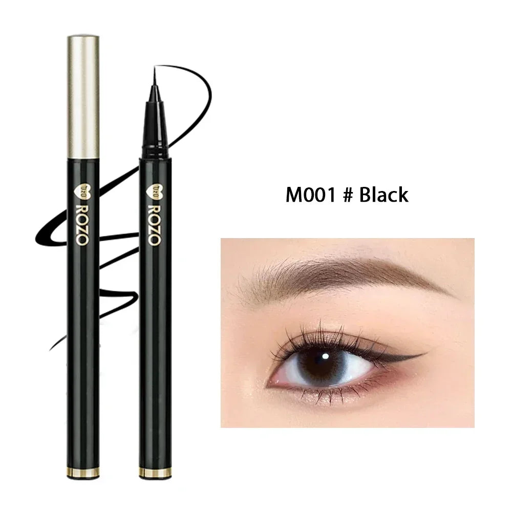 7-Color Glitter & Matte Eyeliner Pencil Set - Diamond, Champagne Gold & Lying Silkworm