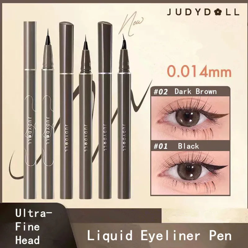 Judydoll Ultra-Fine Matte Liquid Eyeliner & Lying Silkworm Pen - Fast Dry Smooth Lasting