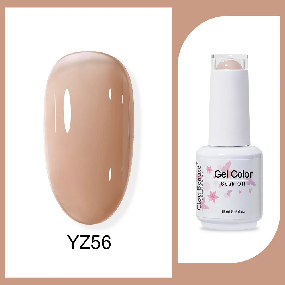 Clou Beaute 15ml HEMA & TPO Free Gel Polish - Army Green Organic Semi-Permanent Nail Art