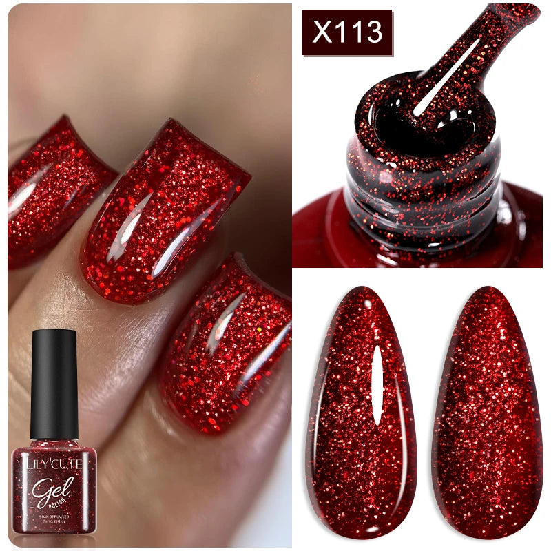 LILYCUTE 7ml Thermal Temperature-Changing Gel Nail Polish - Semi-Permanent UV Gel Art