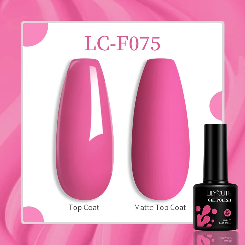 LILYCUTE 7ml Jelly Amber Dark Bloom Leopard Gel Polish - Semi-Permanent UV Nail Art