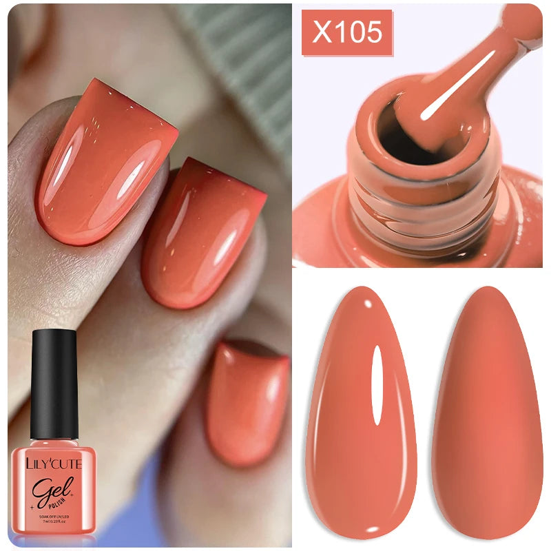 LILYCUTE 7ml Thermal Temperature-Changing Gel Nail Polish - Semi-Permanent UV Gel Art