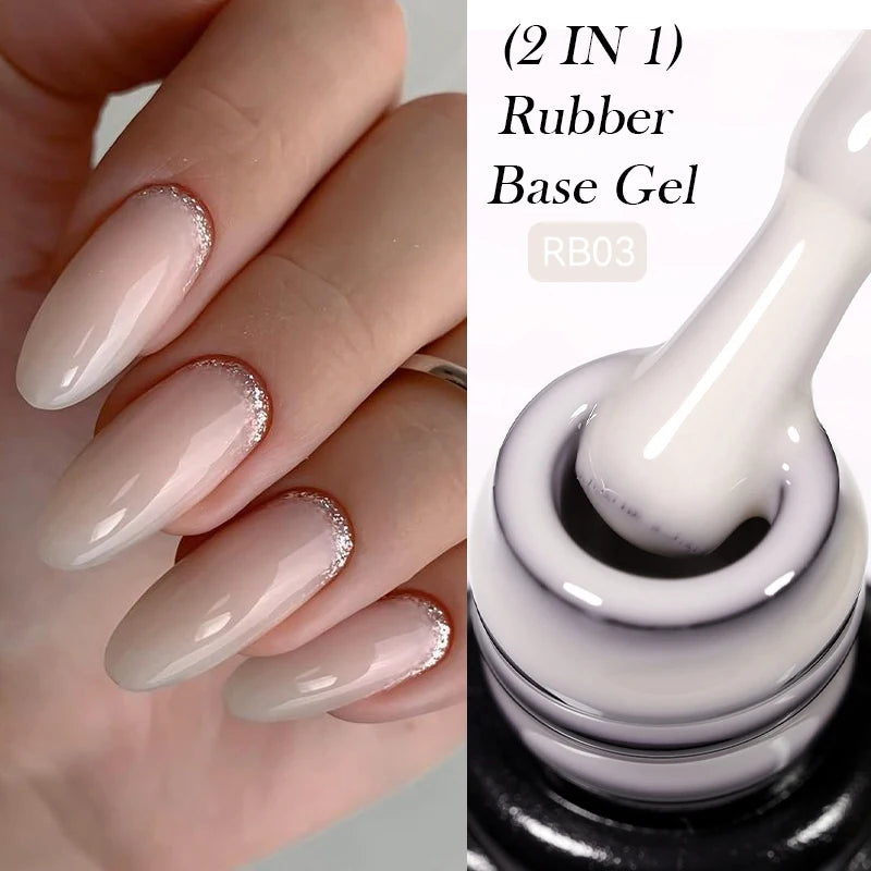 LILYCUTE 7ml No-Wipe Top Coat & UV Base Gel - Semi-Permanent Soak-Off Nail Manicure