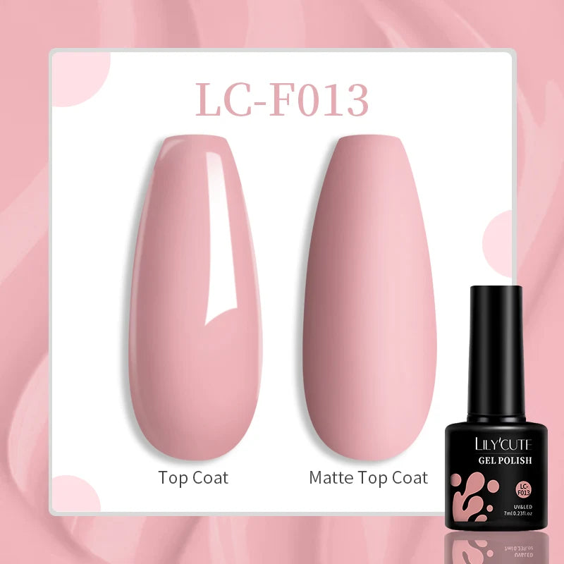 LILYCUTE 7ml Jelly Amber Dark Bloom Leopard Gel Polish - Semi-Permanent UV Nail Art